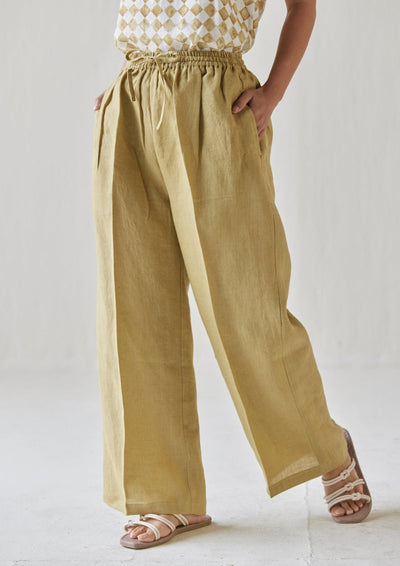 Oasis Linen Ochre Pants