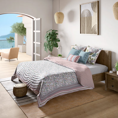 Mimo Blue Cotton Quilt