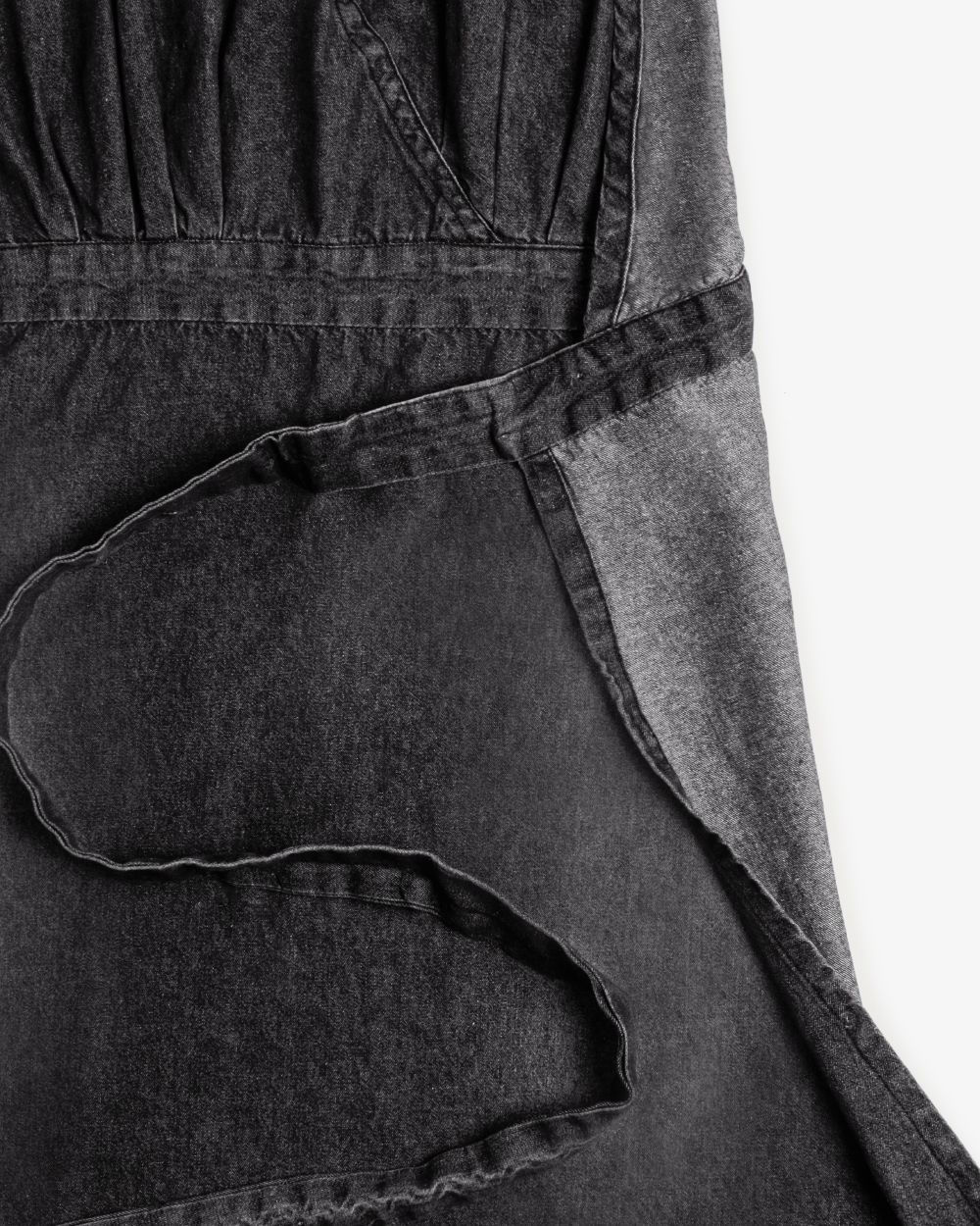 Marbella Denim  Apron-  Carbon black