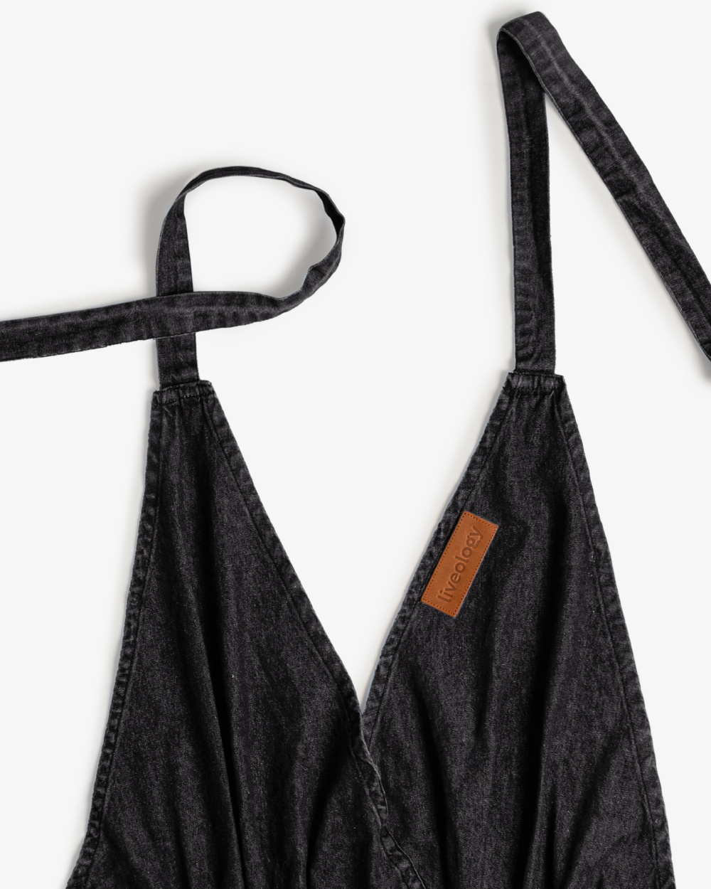Marbella Denim  Apron-  Carbon black