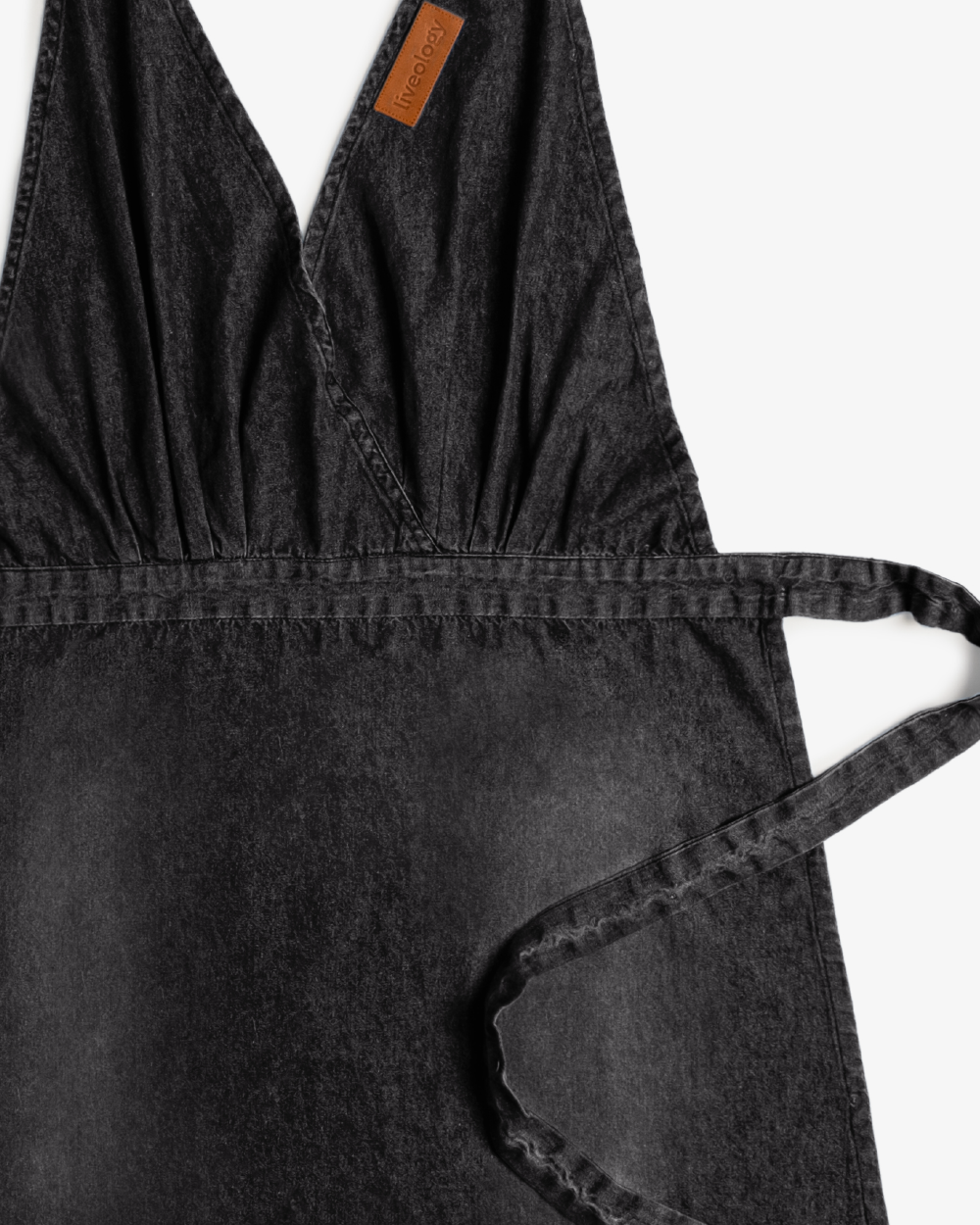 Marbella Denim  Apron-  Carbon black