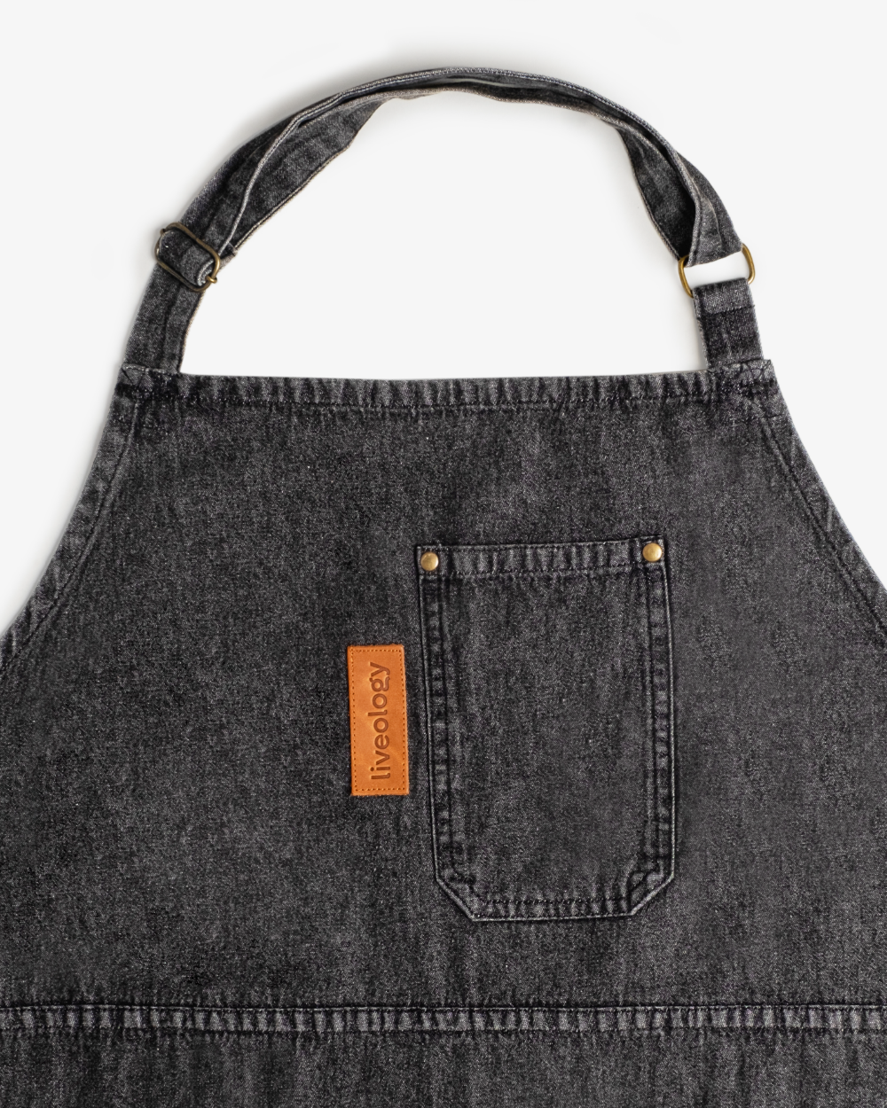 Amari Denim Apron - Carbon  black
