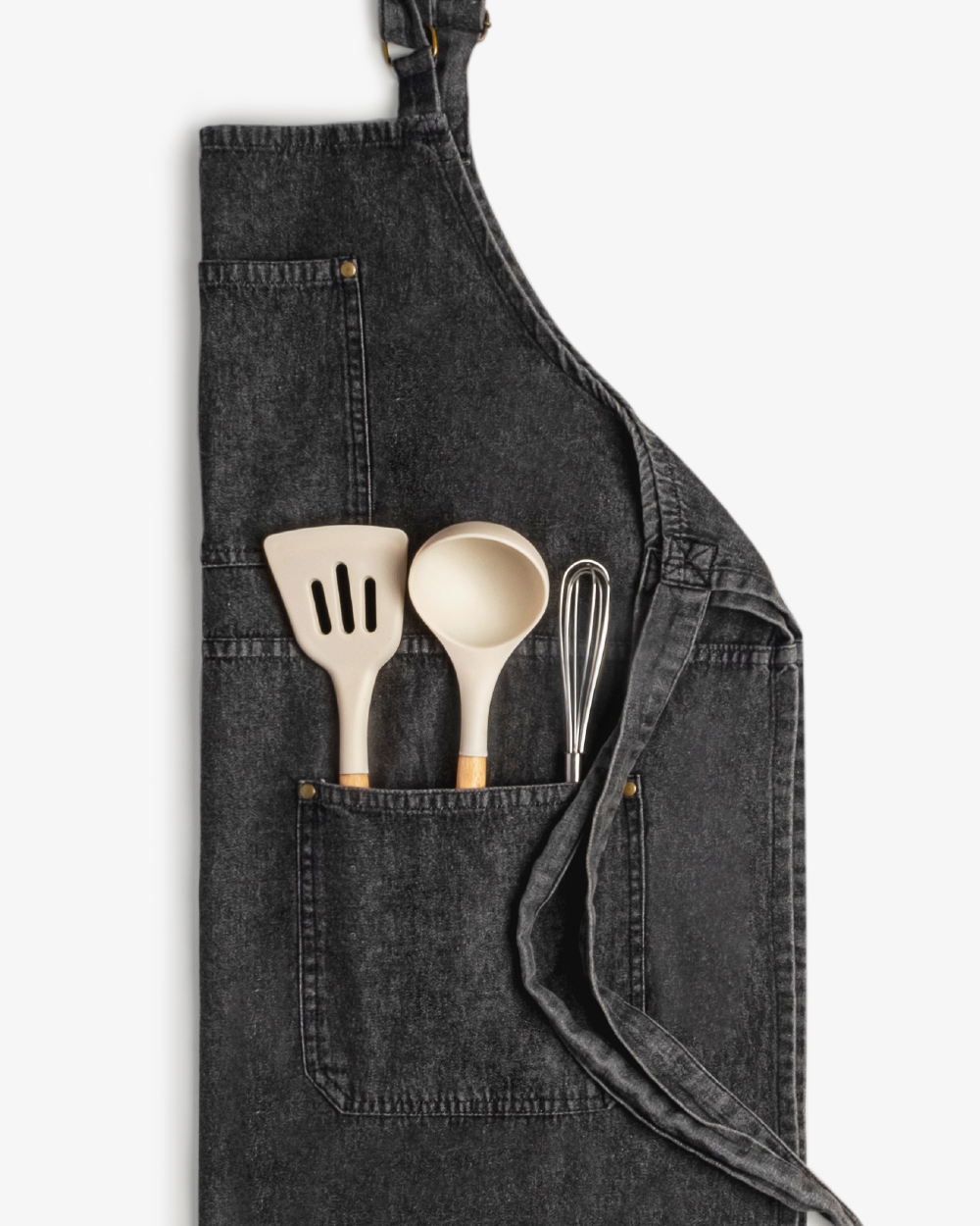 Amari Denim Apron - Carbon  black