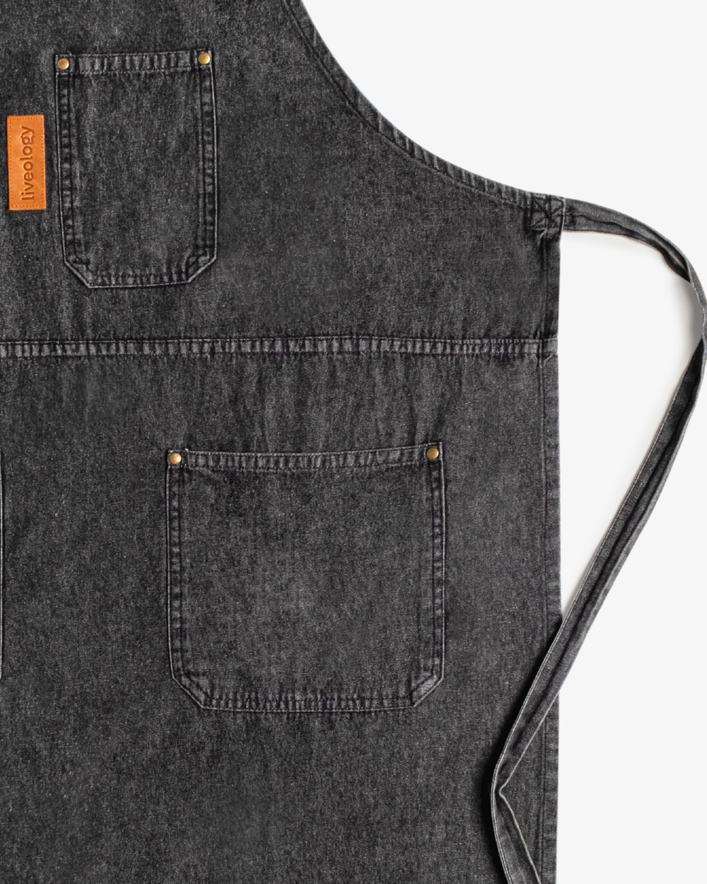 Amari Denim Apron - Carbon  black