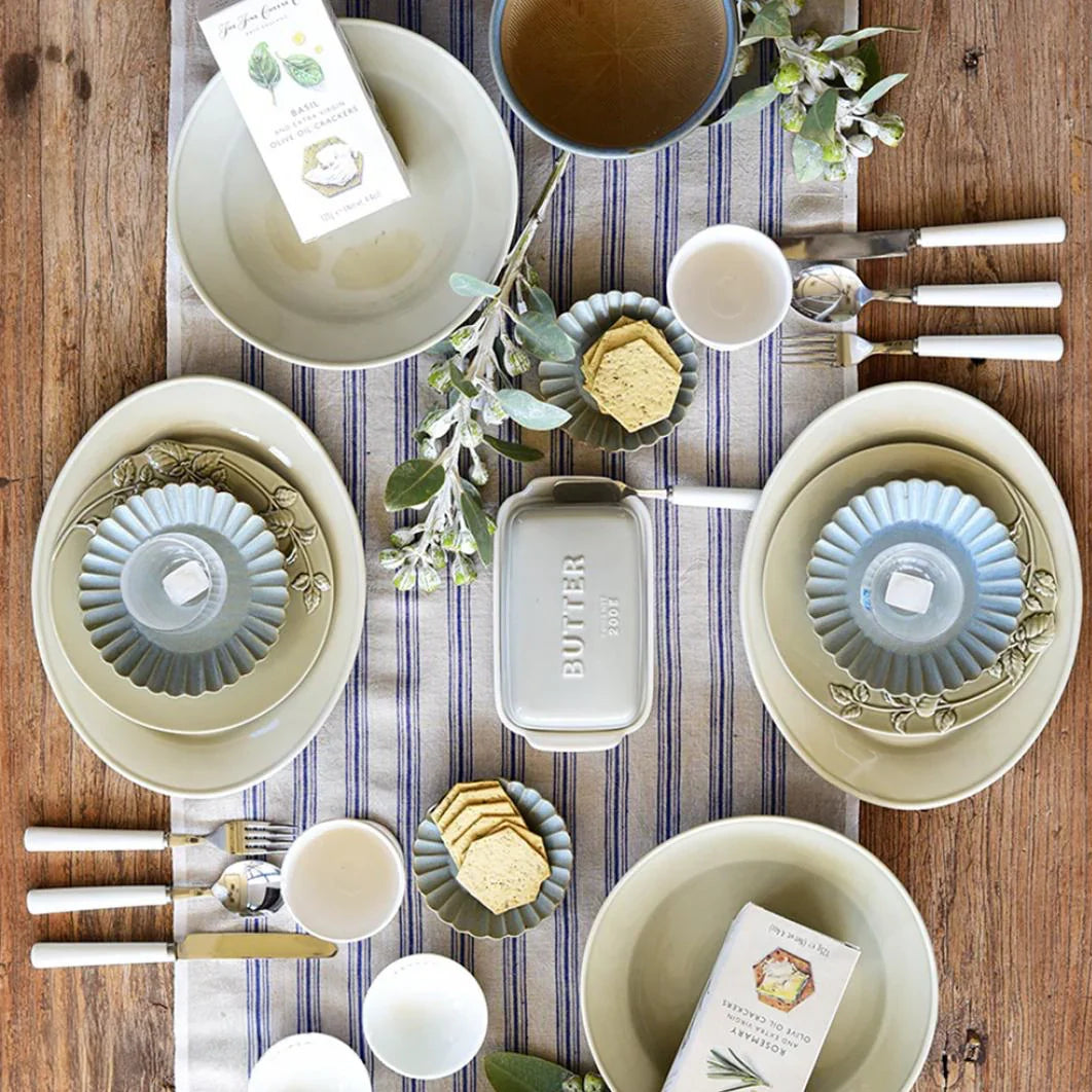 Arrondi Grey butter dish