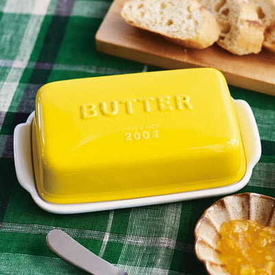 Arrondi Yellow Butter dish