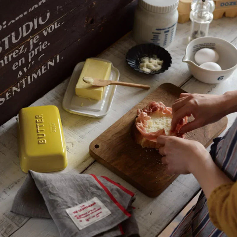 Arrondi Yellow Butter dish