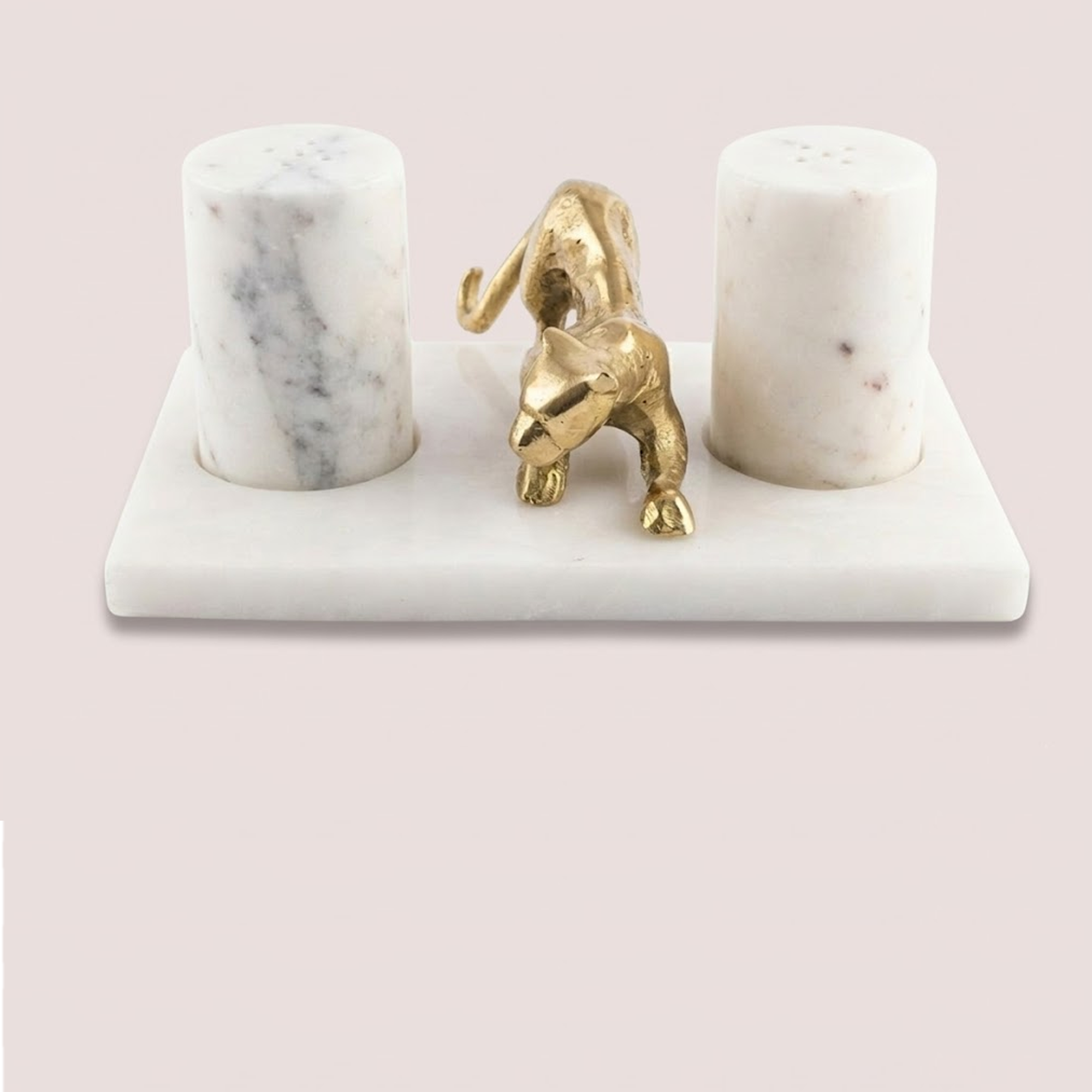 Feral Luxe - Handmade Marble Salt & Pepper Set
