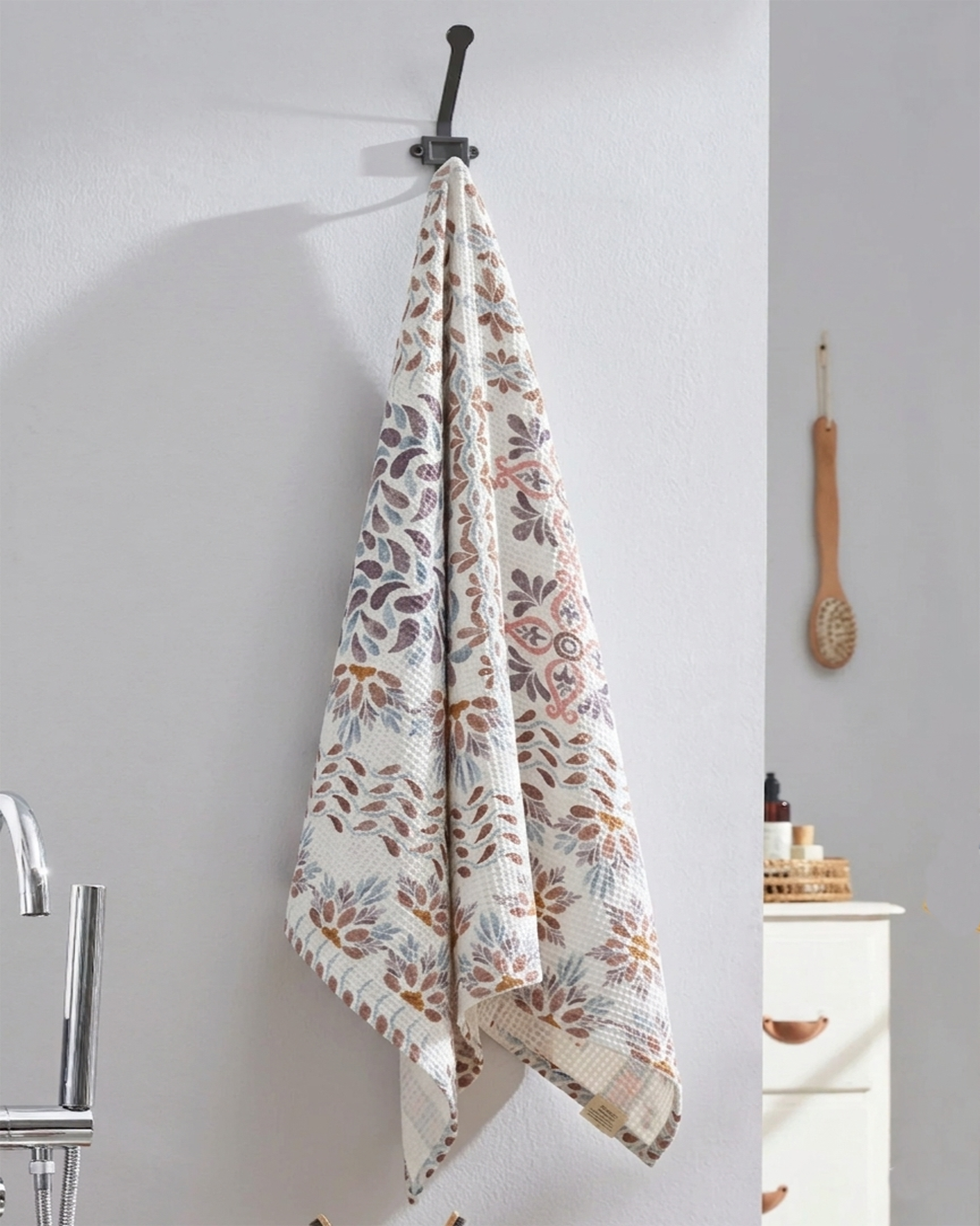 Mica Patch Cotton Waffle Bath Towel