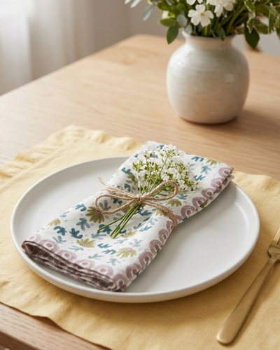 Set Of 2 - Khwaab Splash Cotton Napkin