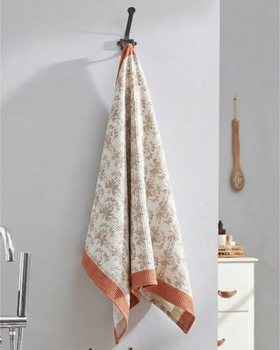 Mica Grey Cotton Waffle Bath Towel