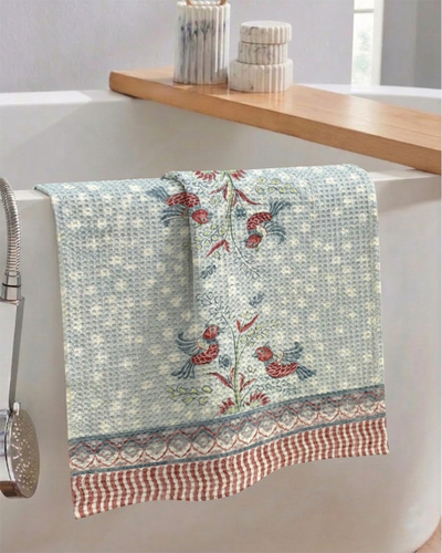 Khwaab Blue Birds Hand Towel | Set Of 2