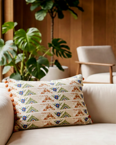 Mimo Beige Urban Weave Cushion Cover- 12"x 18"