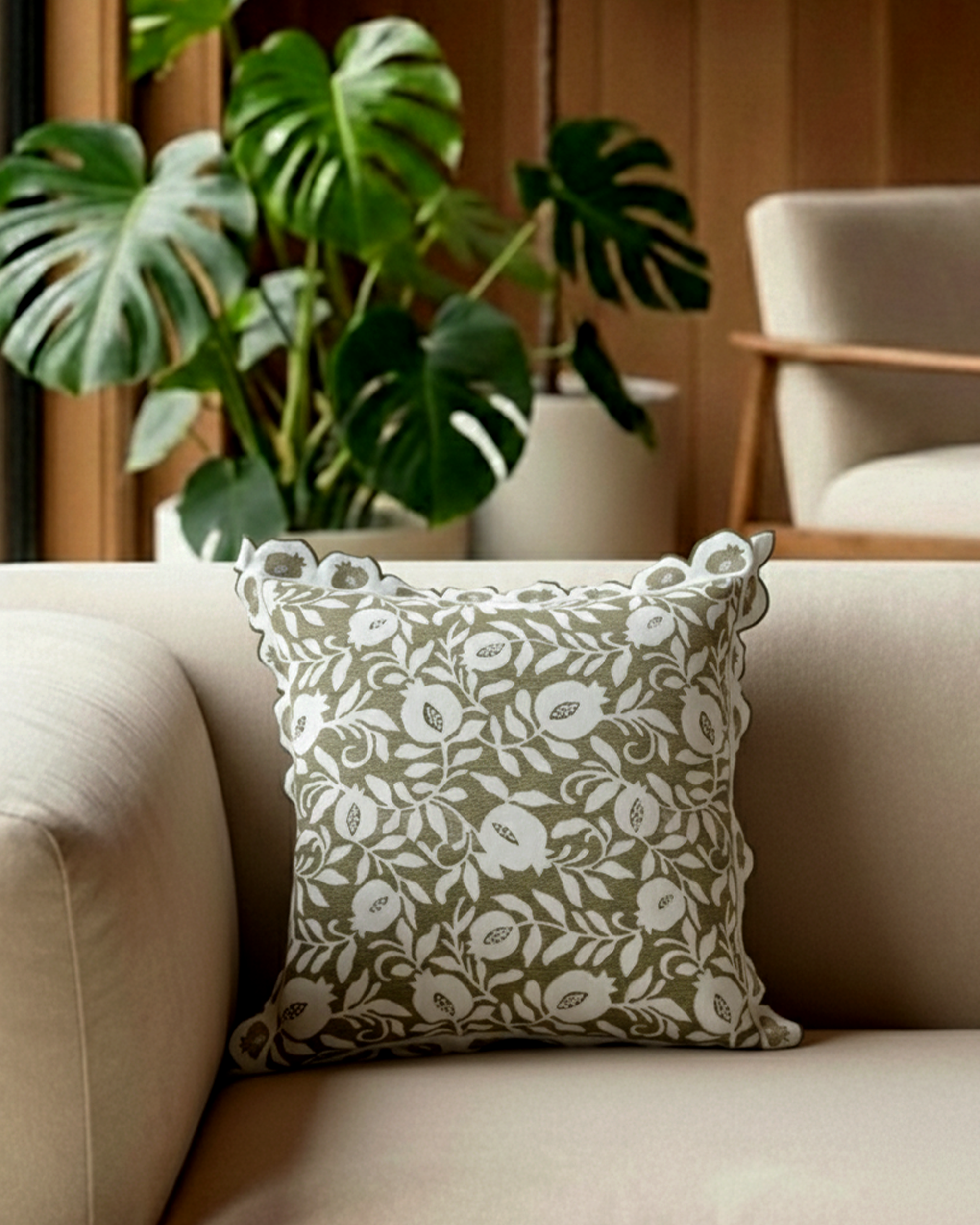 Ayna Secret Garden Green Cushoion Cover