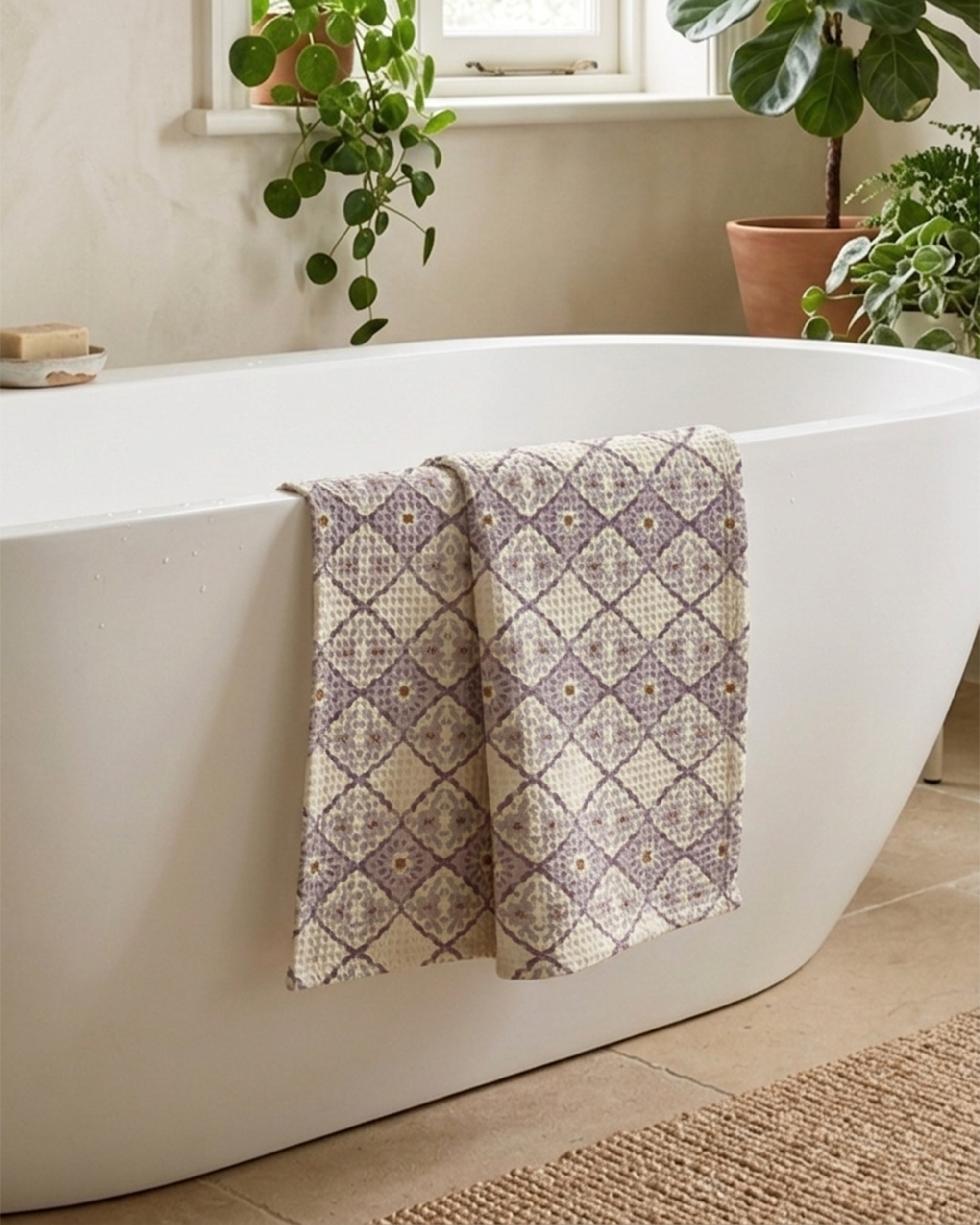 Mimo Pink Hand Towel | Set Of 2