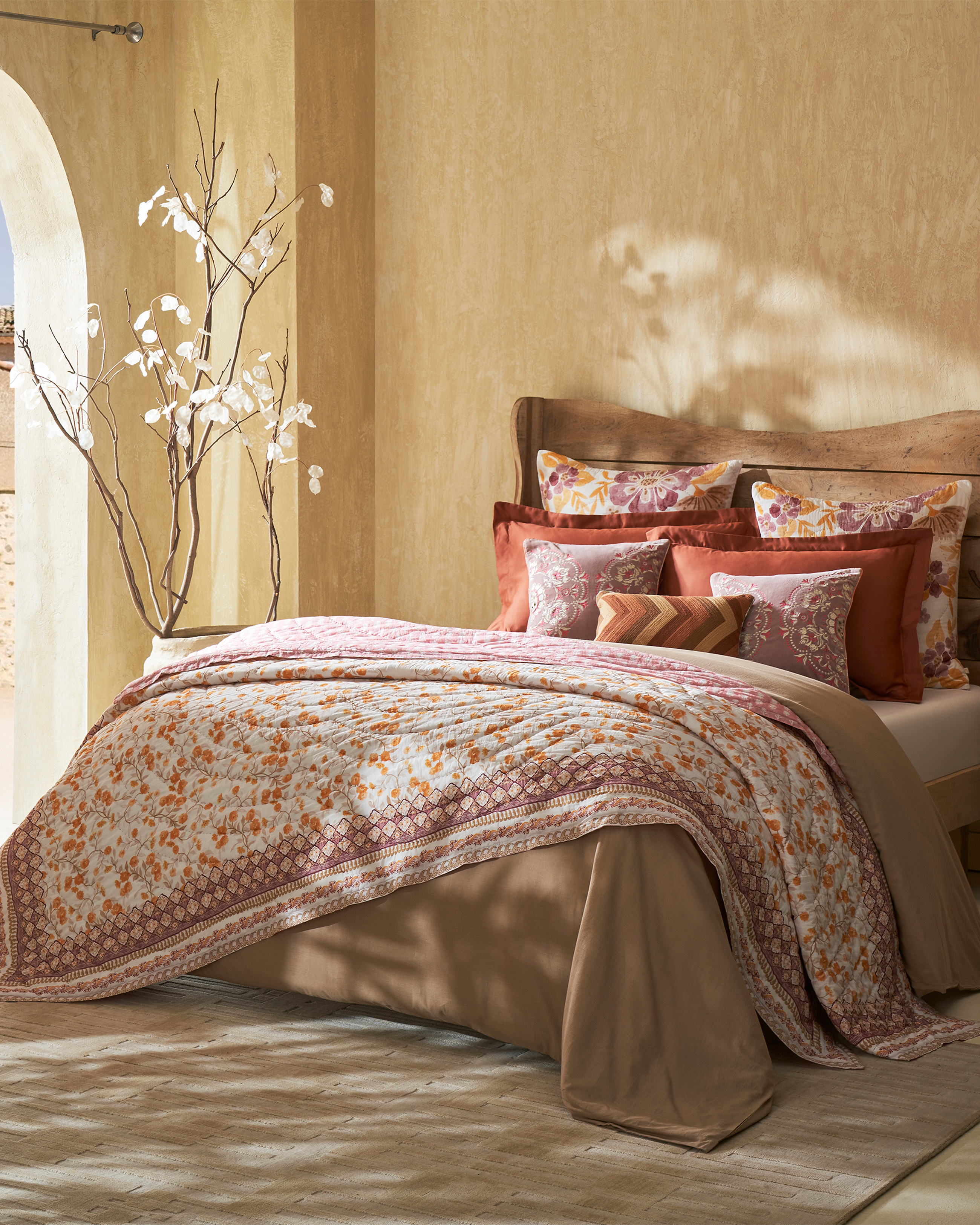 Mimo Yellow Cotton Quilt - Product Image 