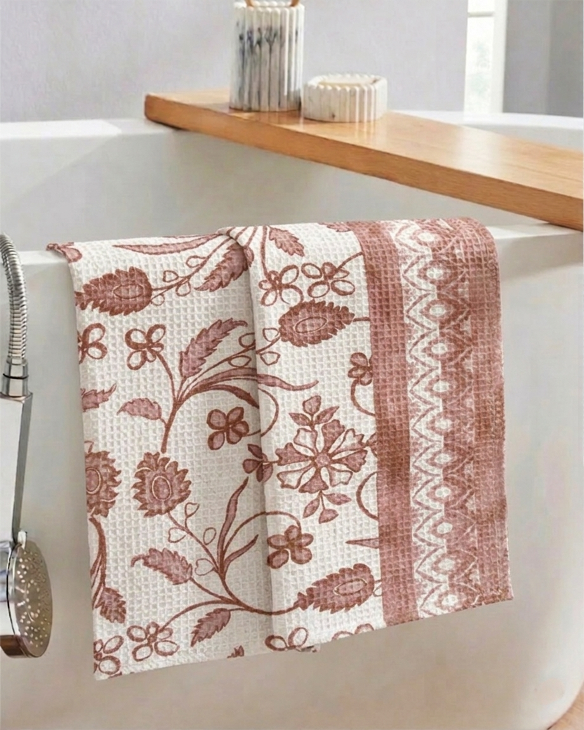 Khwaab Pink Hand Towel | Set Of 2