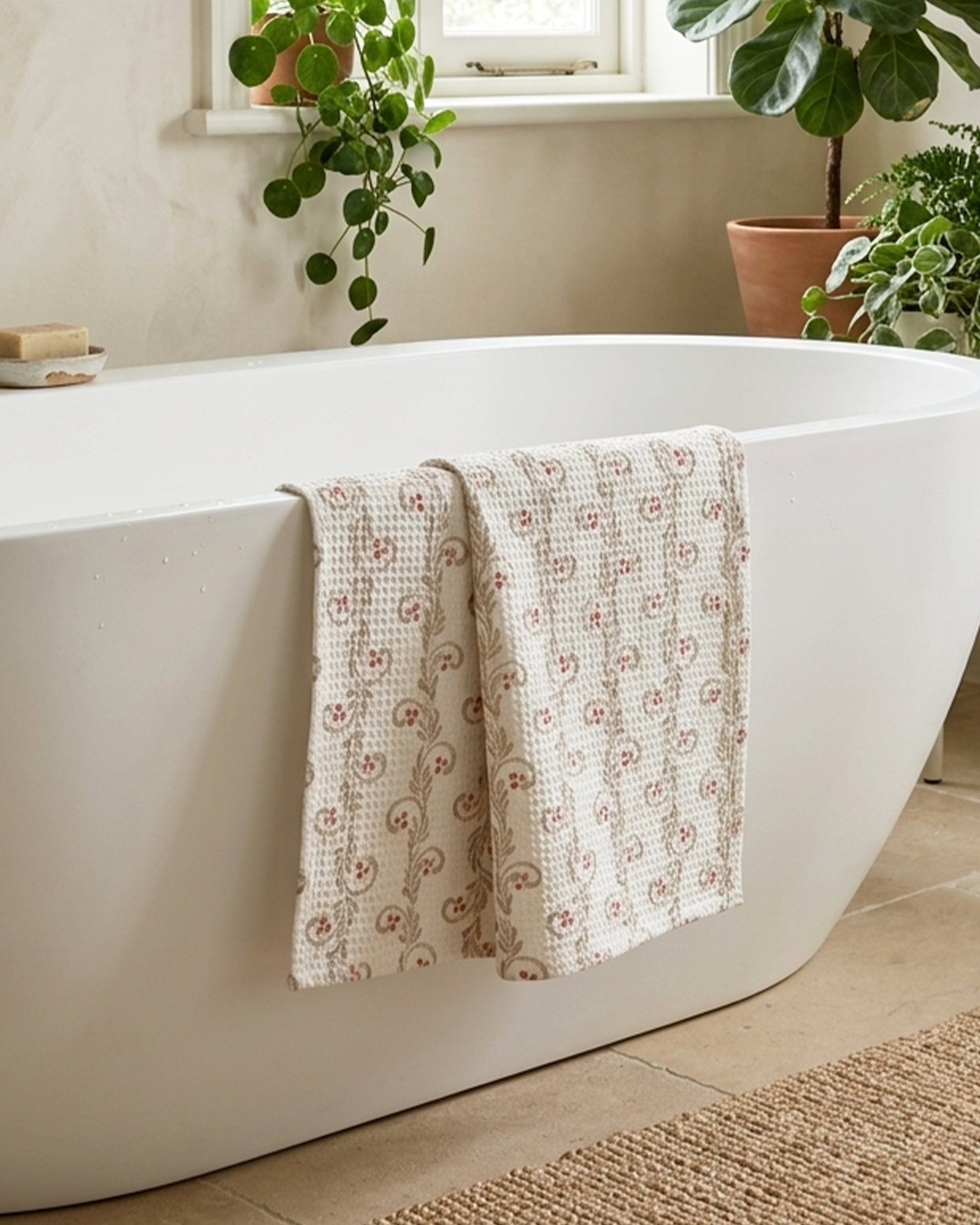 Mica Pink Hand Towel | Set Of 2