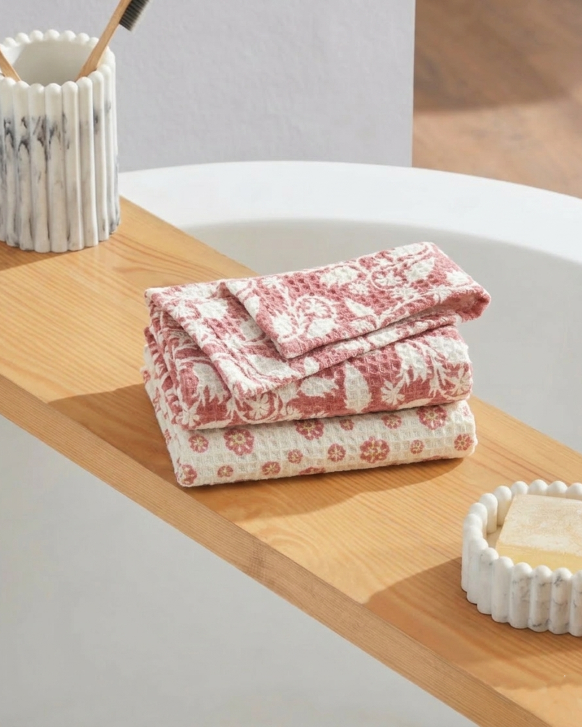 Rahat Buta Pink Face Towel