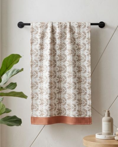 Mica Grey Cotton Waffle Bath Towel