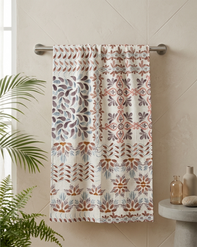 Mica Patch Cotton Waffle Bath Towel
