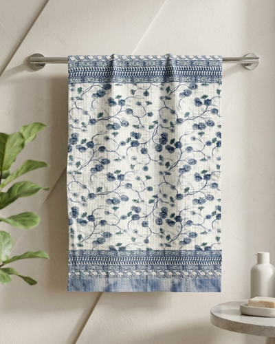 Mimo Flower Blue Bath Towel