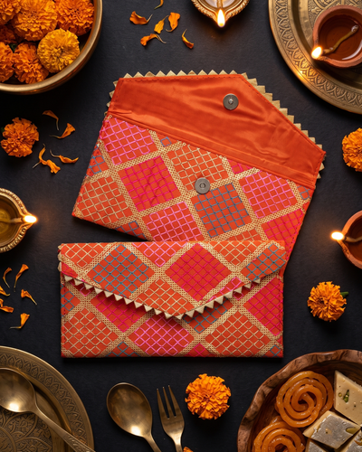 Orange Shagun Money Envelop- Set of 2