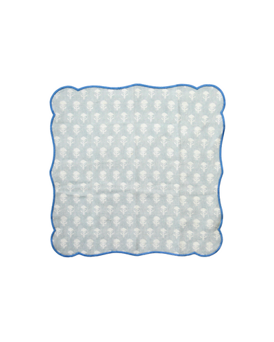 Set Of 2 - Mimo Pines Blue Cotton Napkin