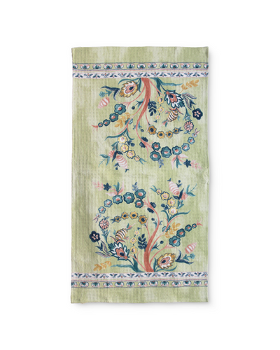 Khwaab Green Cotton Waffle Bath Towel