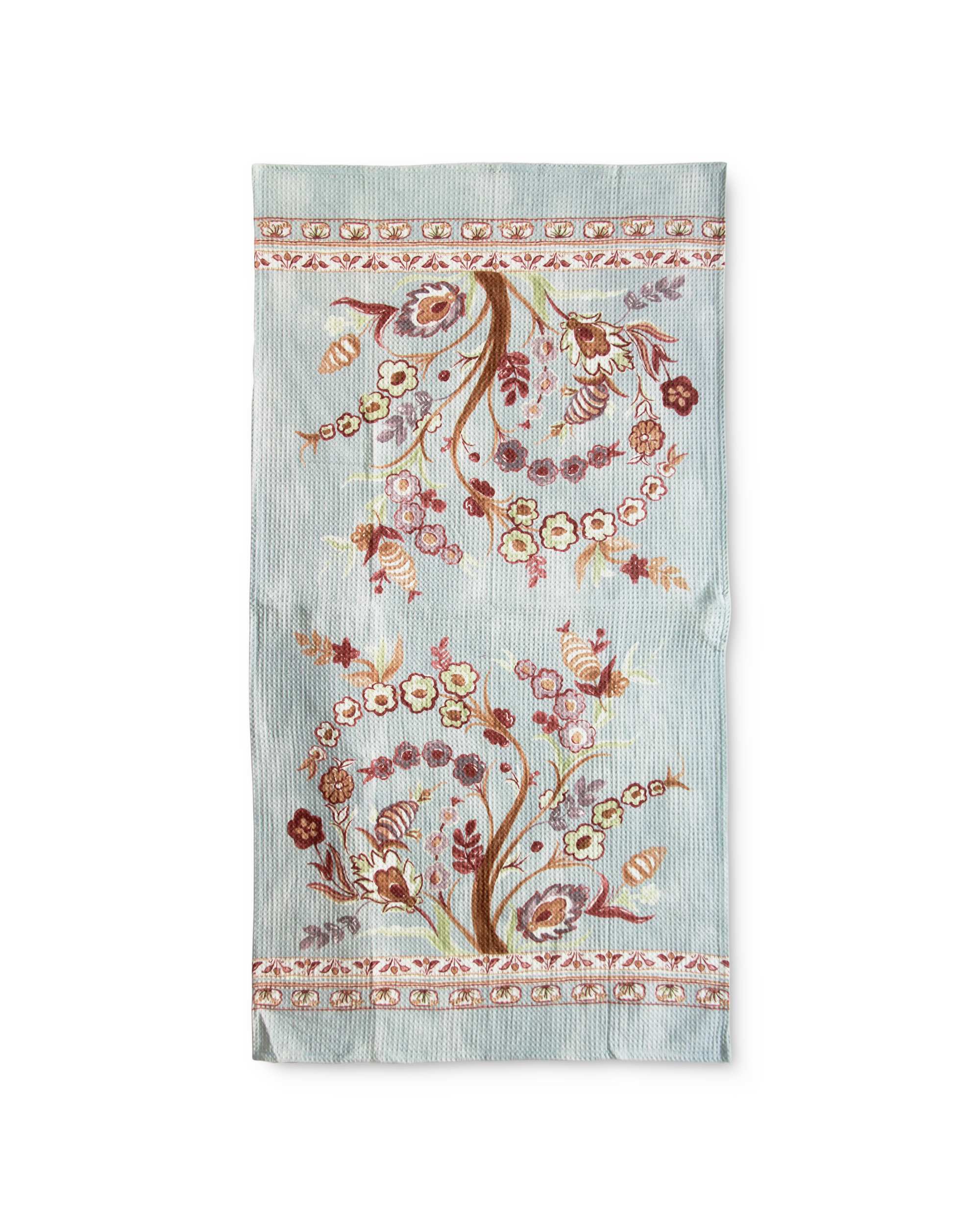 Khwaab Blue Cotton Waffle Bath Towel