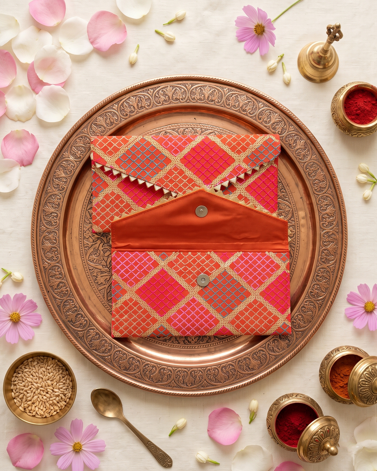 Orange Shagun Money Envelop- Set of 2