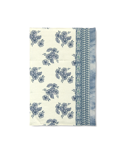 Mimo Flower Blue Hand Towel | Set Of 2
