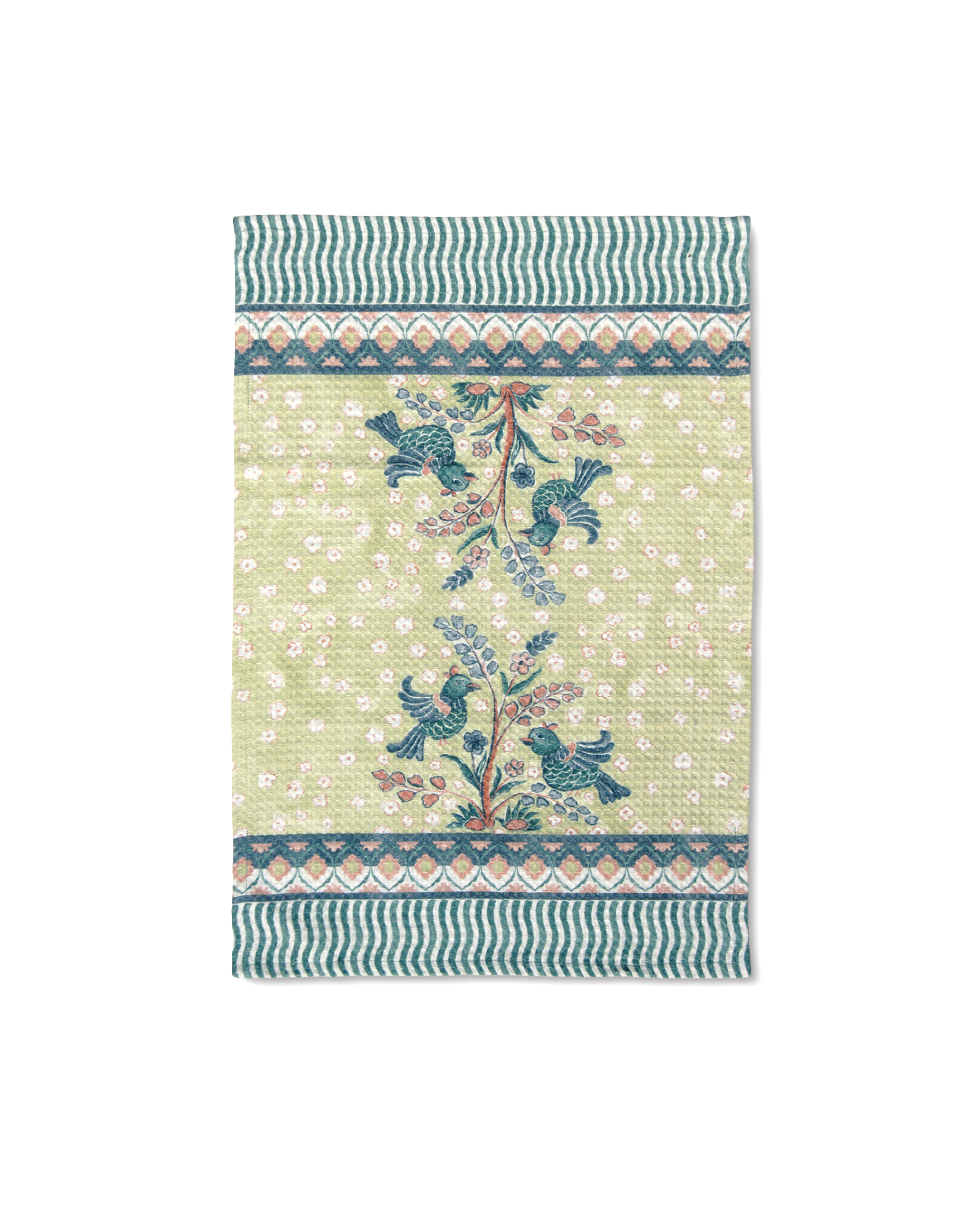 Khwaab Green Hand Towel | Set Of 2