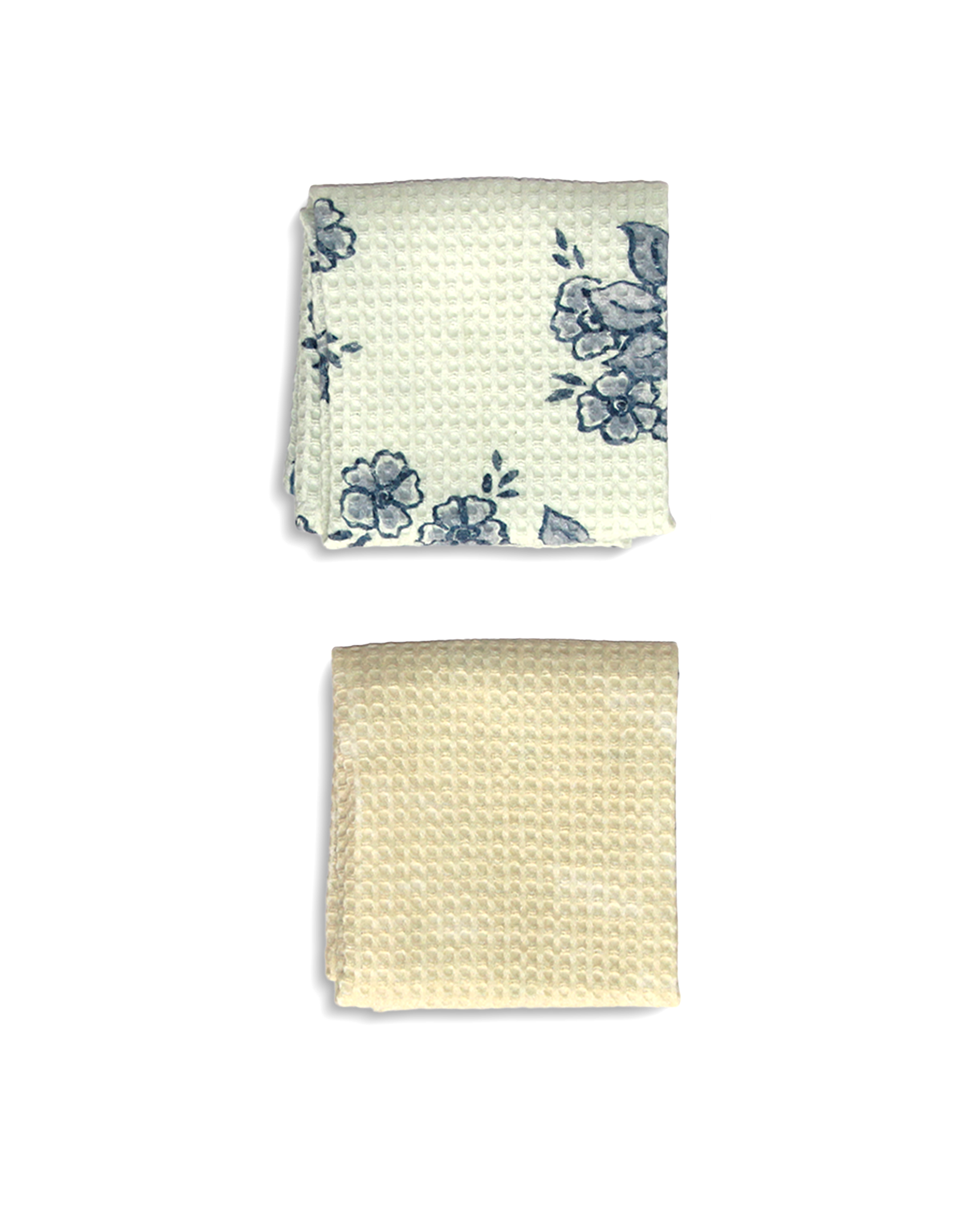 Mimo Flower Blue Hand Towel | Set Of 2