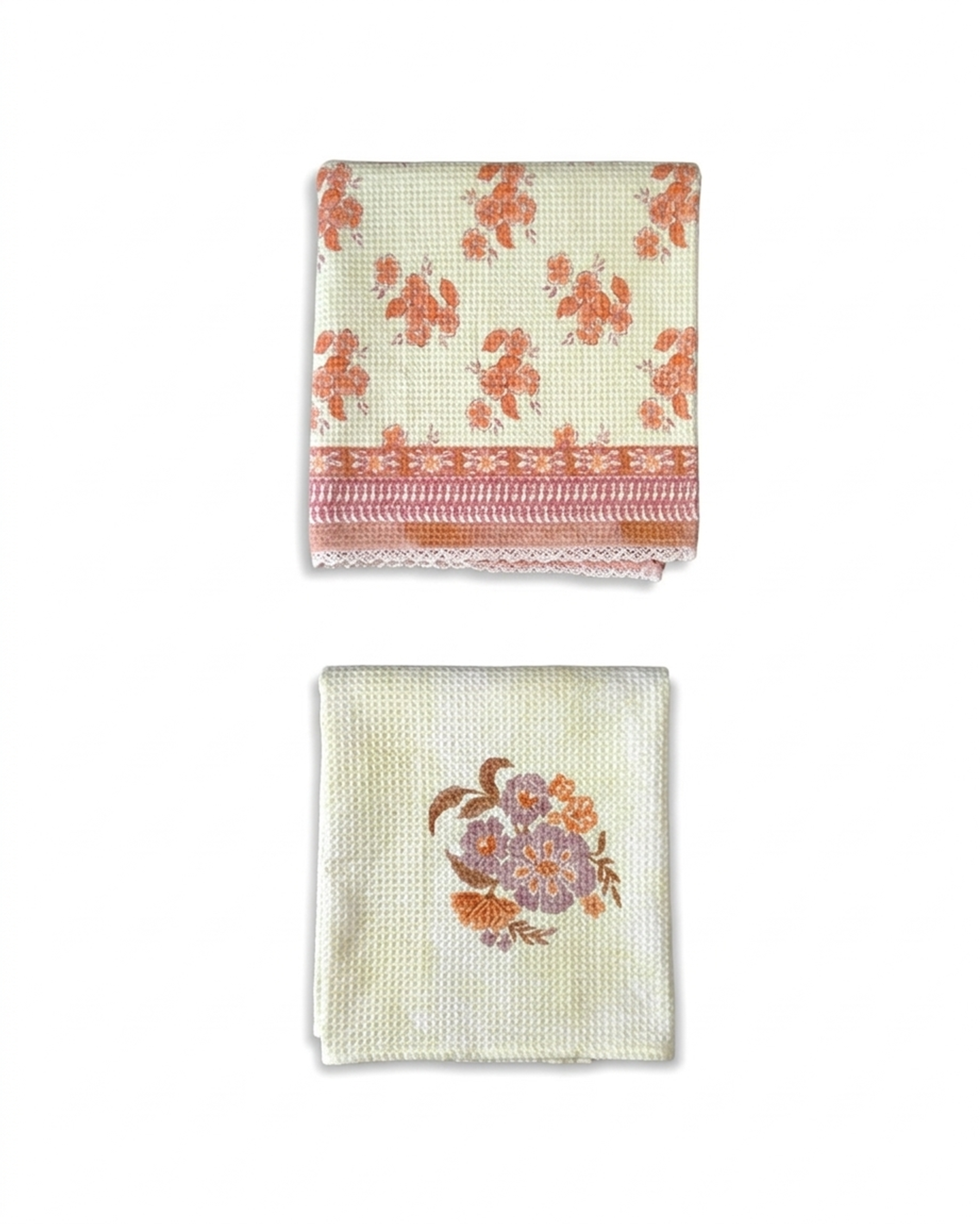Mimo Pink Flower Hand Towel | Set Of 2