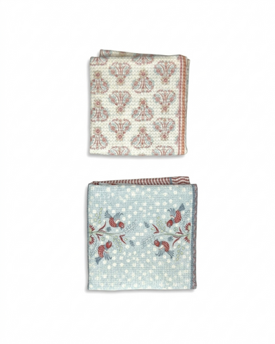 Khwaab Blue Birds Hand Towel | Set Of 2
