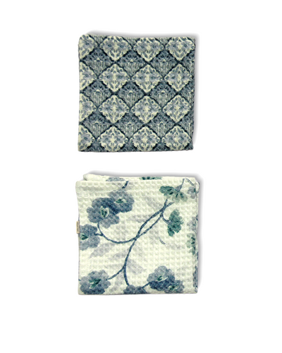 Mimo Flower Blue Face Towel