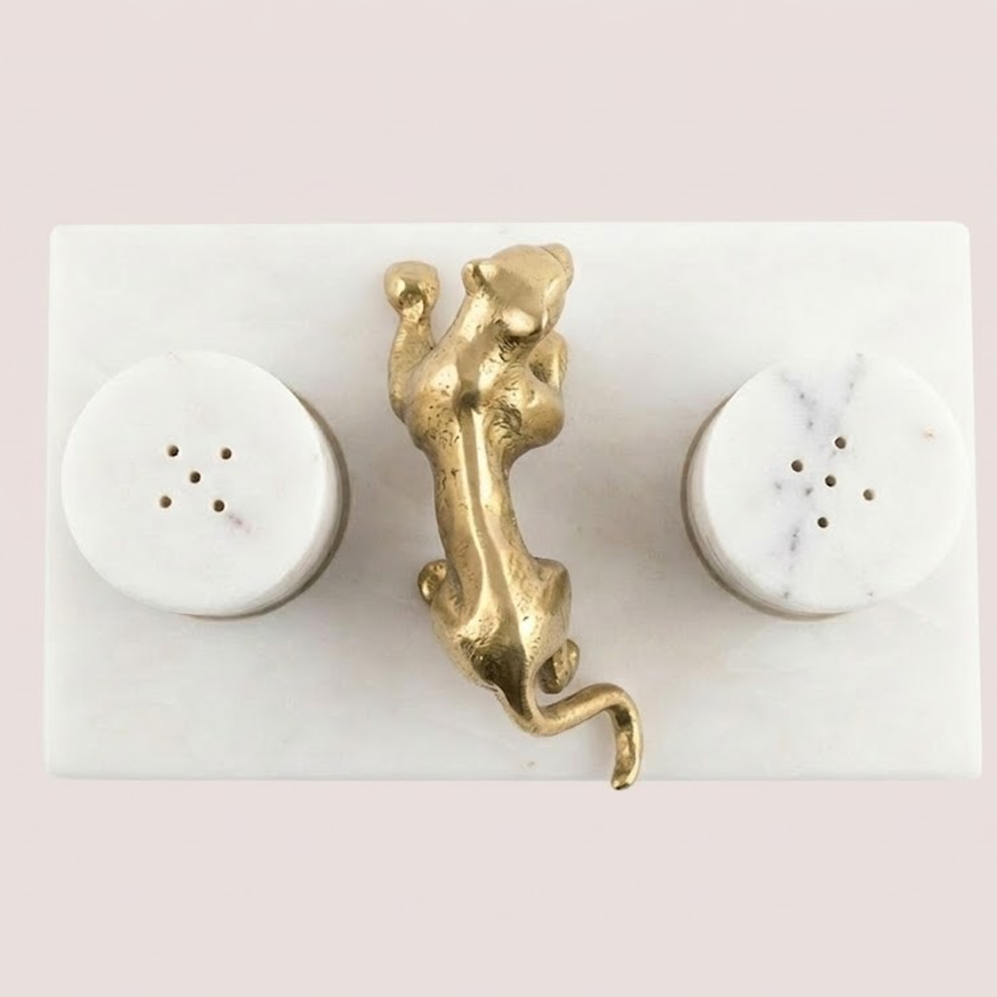Feral Luxe - Handmade Marble Salt & Pepper Set
