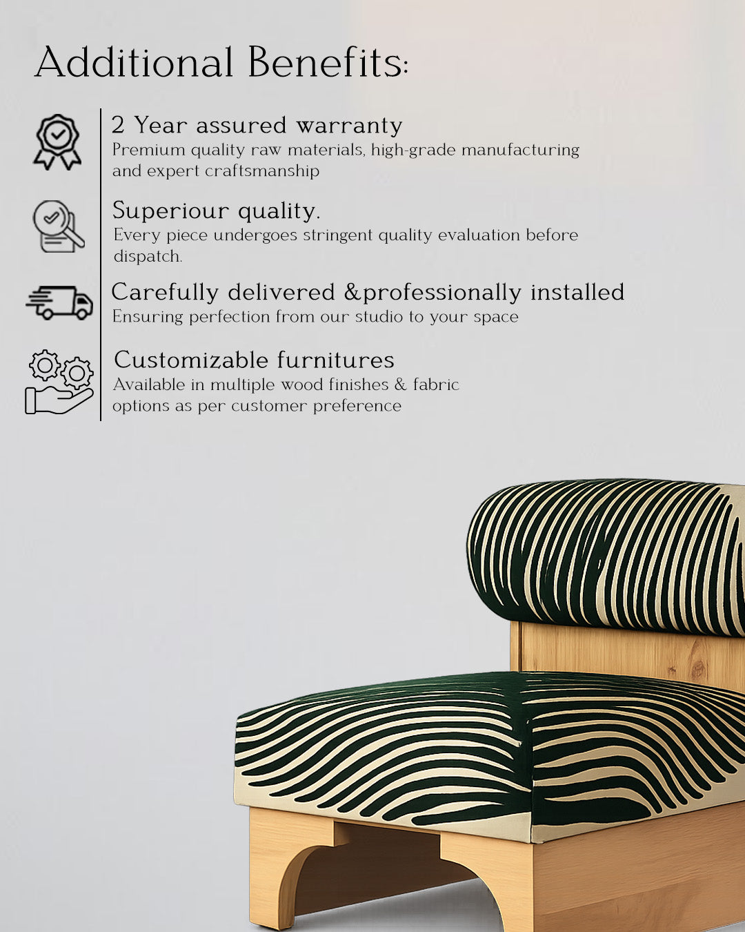 Zenith - Emreald arched chair