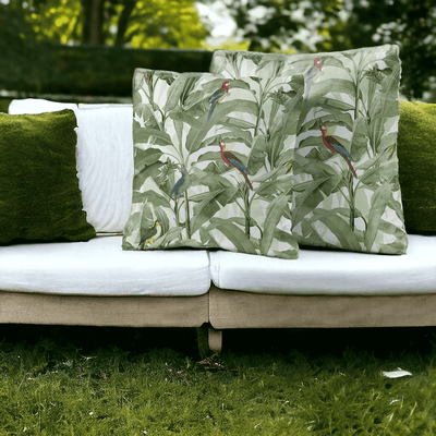 Aviary Paradise Velvet Cushion Cover - Set of 2