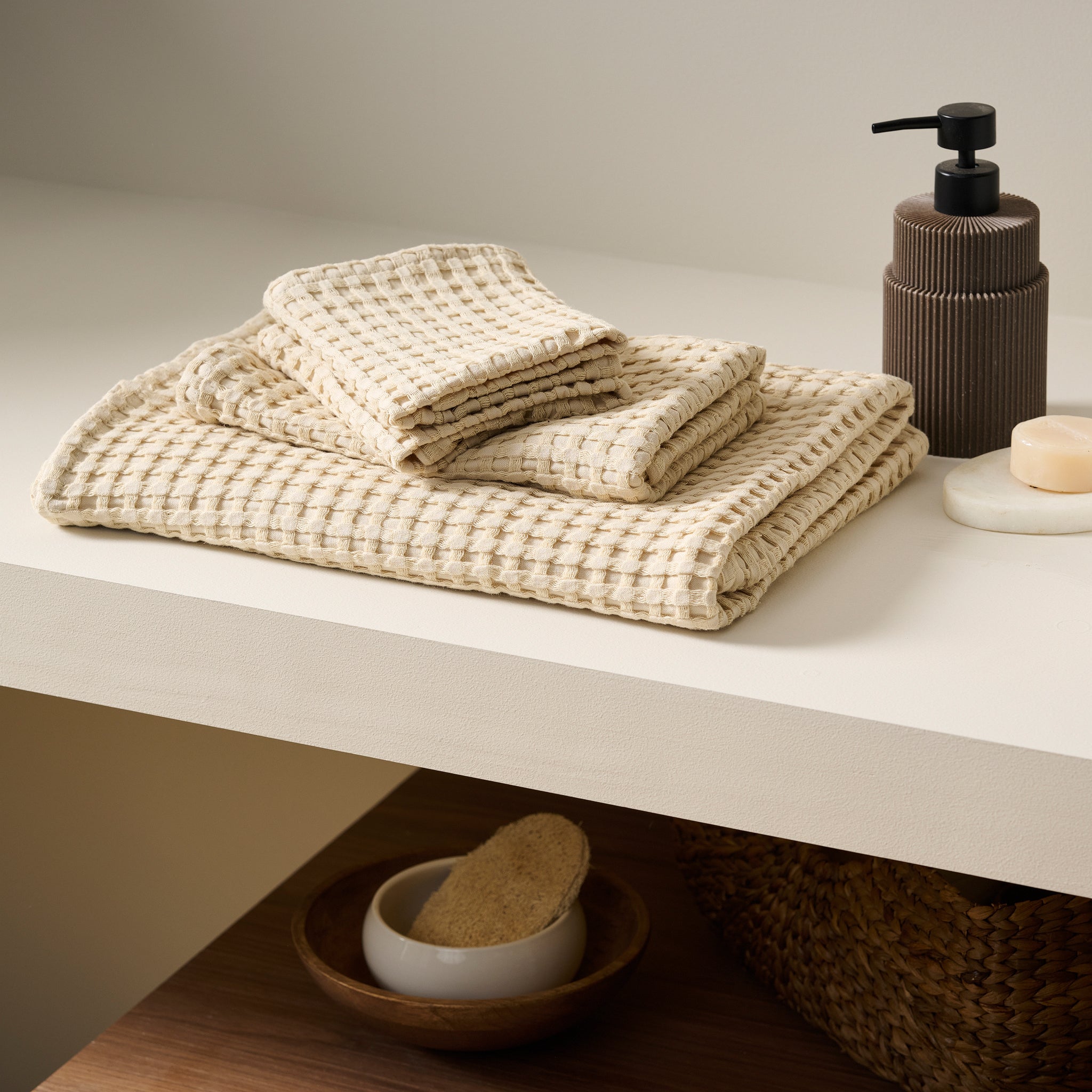 Chalk - Cotton | Waffle Towels Set