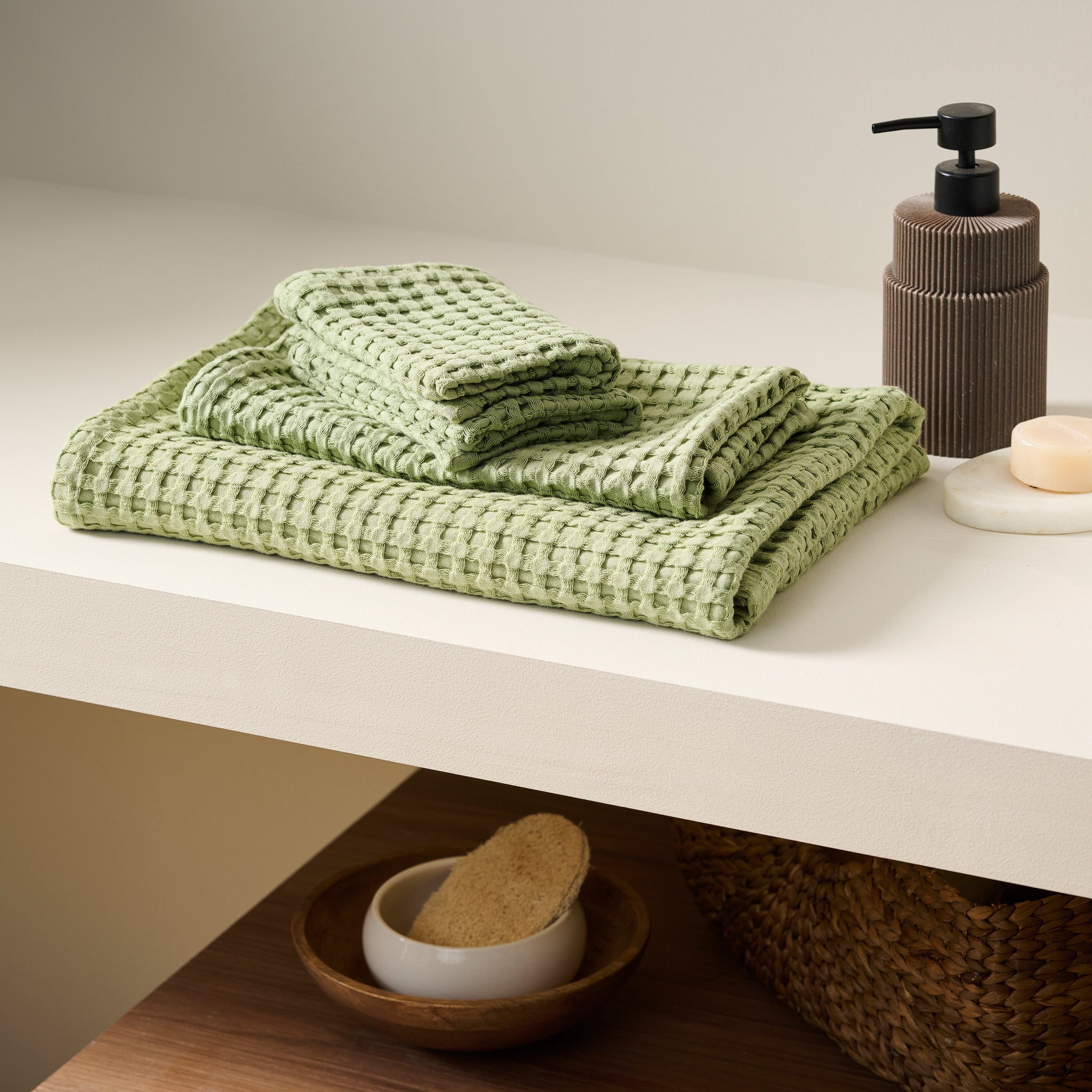 Chalk - Cotton | Waffle Towels Set