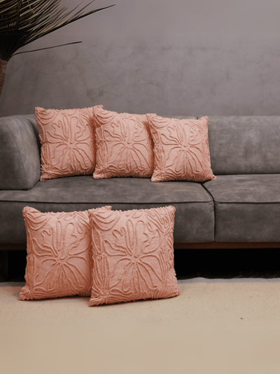 Blush Bloom Tufted Cushion Cover - Set of 5