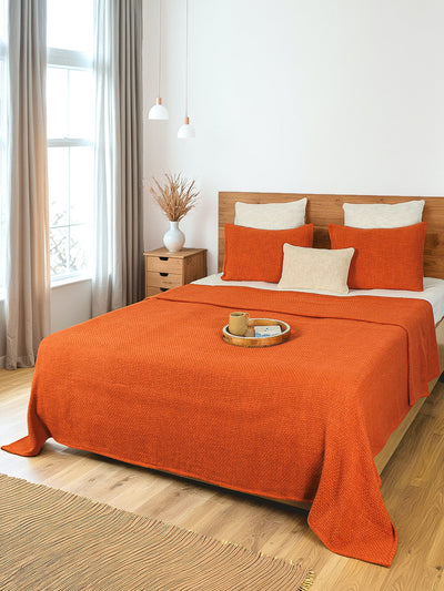 Aravalli Double Bedcover (Rust)