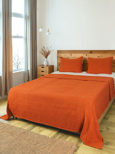 Aravalli Double Bedcover (Rust)