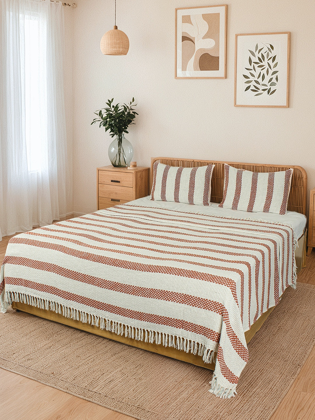 Shivalik Double Bedcover (Rust)