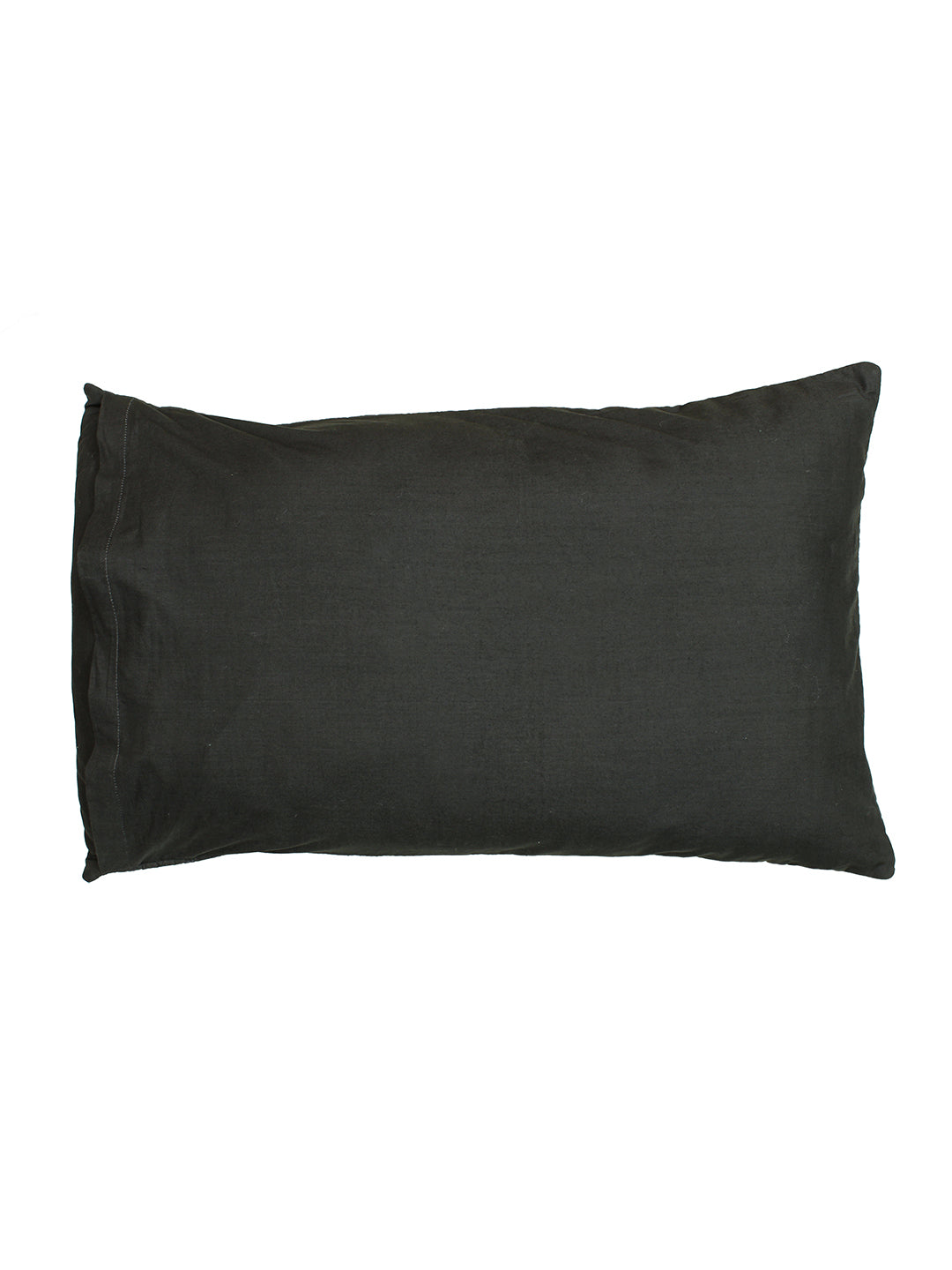 Kanhar 1 Double Bedcover 2 Pillow Covers (Black)