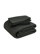 Kanhar 1 Double Bedcover 2 Pillow Covers (Black)