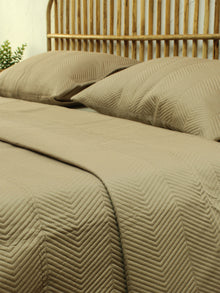 Tampara 1 Double Bedcover 2 Pillow Covers (Beige)