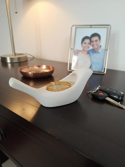 Minimalist White Bird Tealight Candle Holder